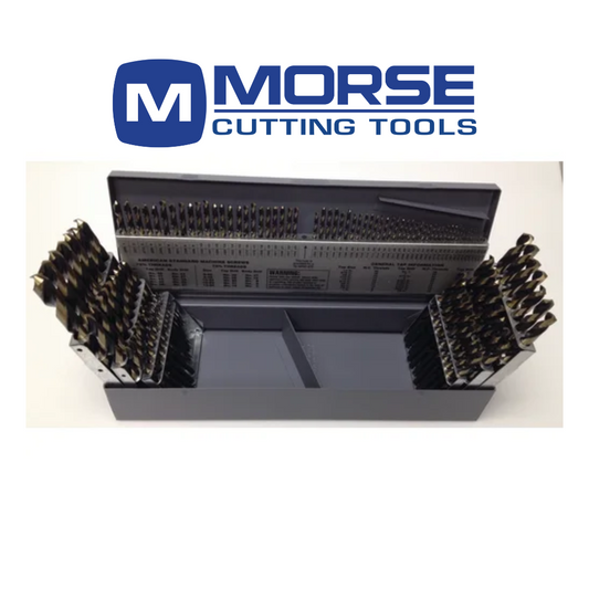 Jobber Length HSS Heavy Duty Black & Gold 135° Split Point - 115 Pc. Metal Index 3-IN-1 Set